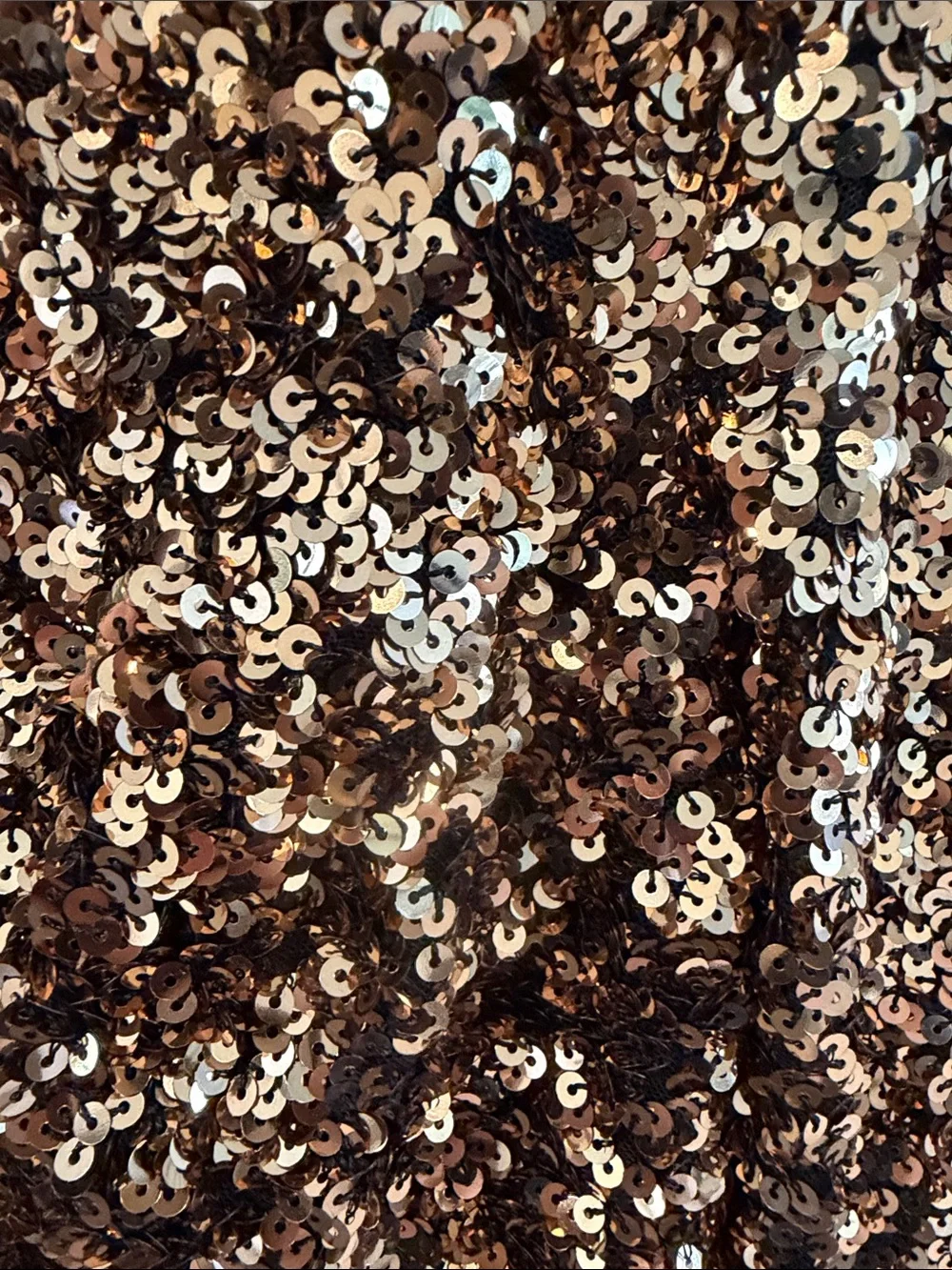 Dress the Population Gold Sequin Long Sleeve V-Neck Mini Dress - Picture 3 of 5
